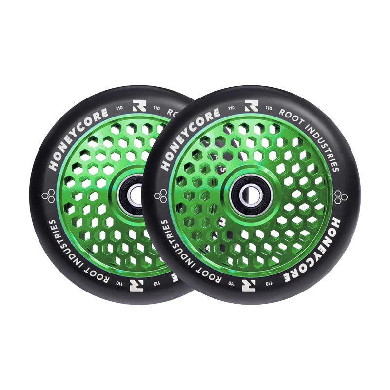 Root Industries Honeycore Wheels - Black/Green