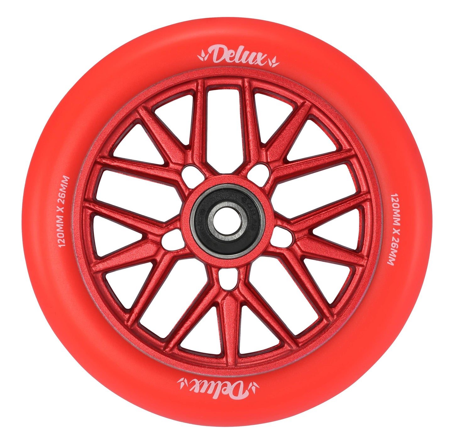 Envy Deluxe Wheels 120mm - Red