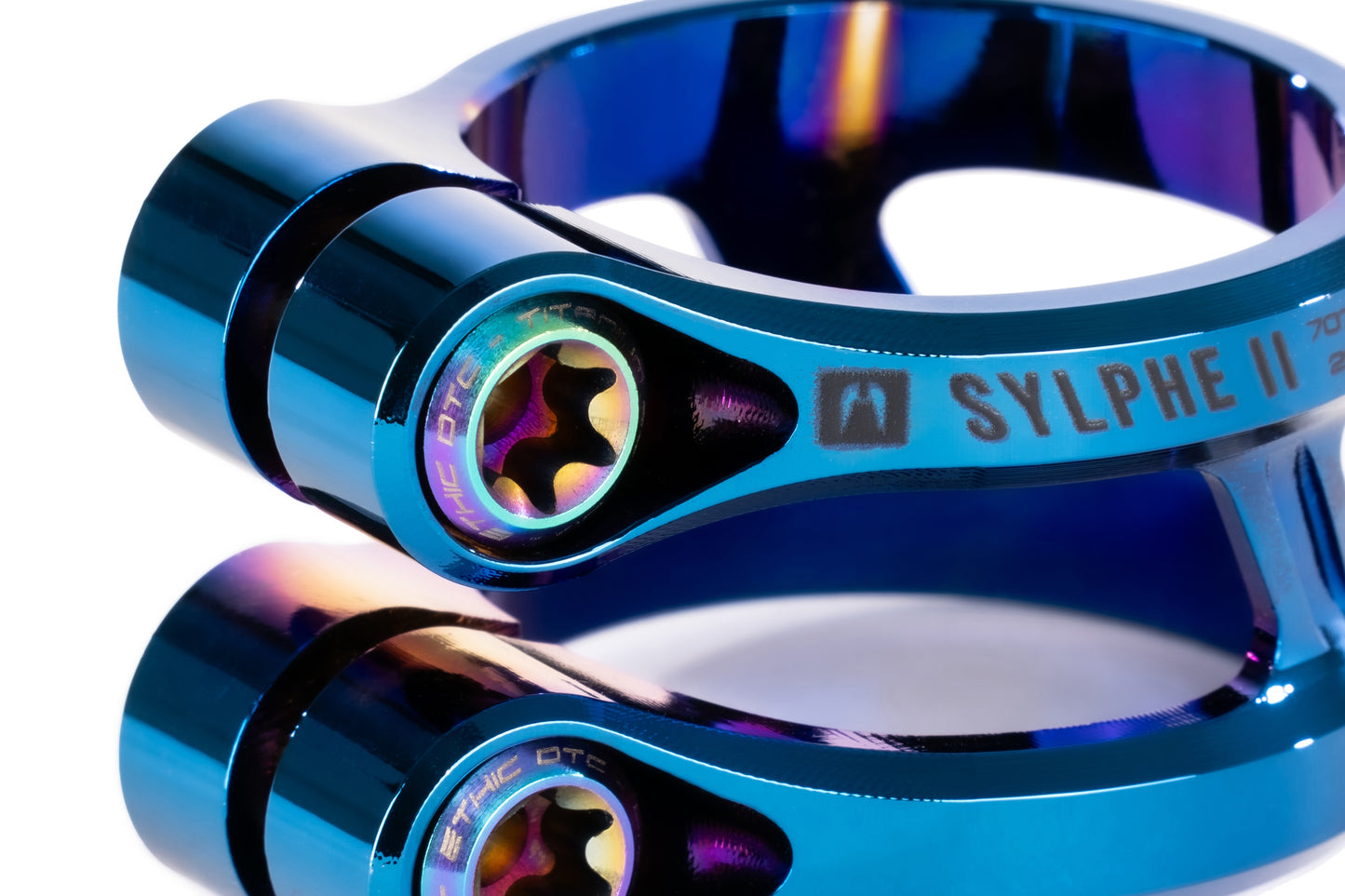 Ethic DTC Sylphe V2 Clamp 34.9mm - Chrome Blue
