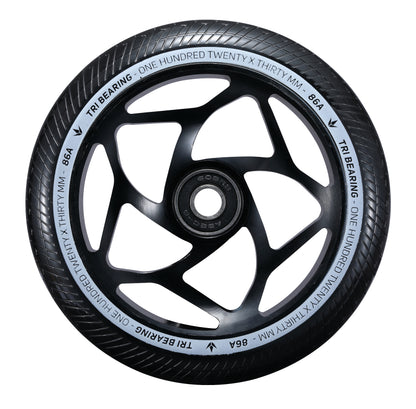 Envy 120mm x 30mm Tri Bearing Wheels - Black