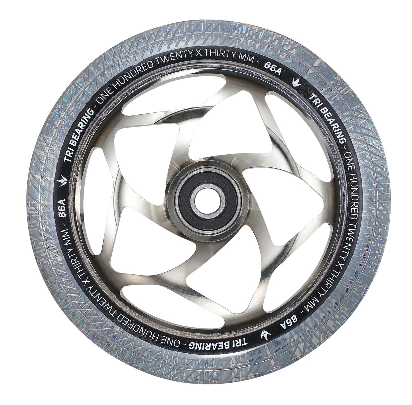 Envy 120mm x 30mm Tri Bearing Wheels - Clear