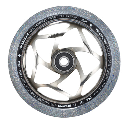 Envy 120mm x 30mm Tri Bearing Wheels - Clear
