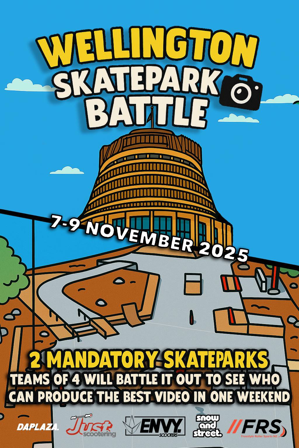 Wellington Skatepark Battle 7-9 November 2025